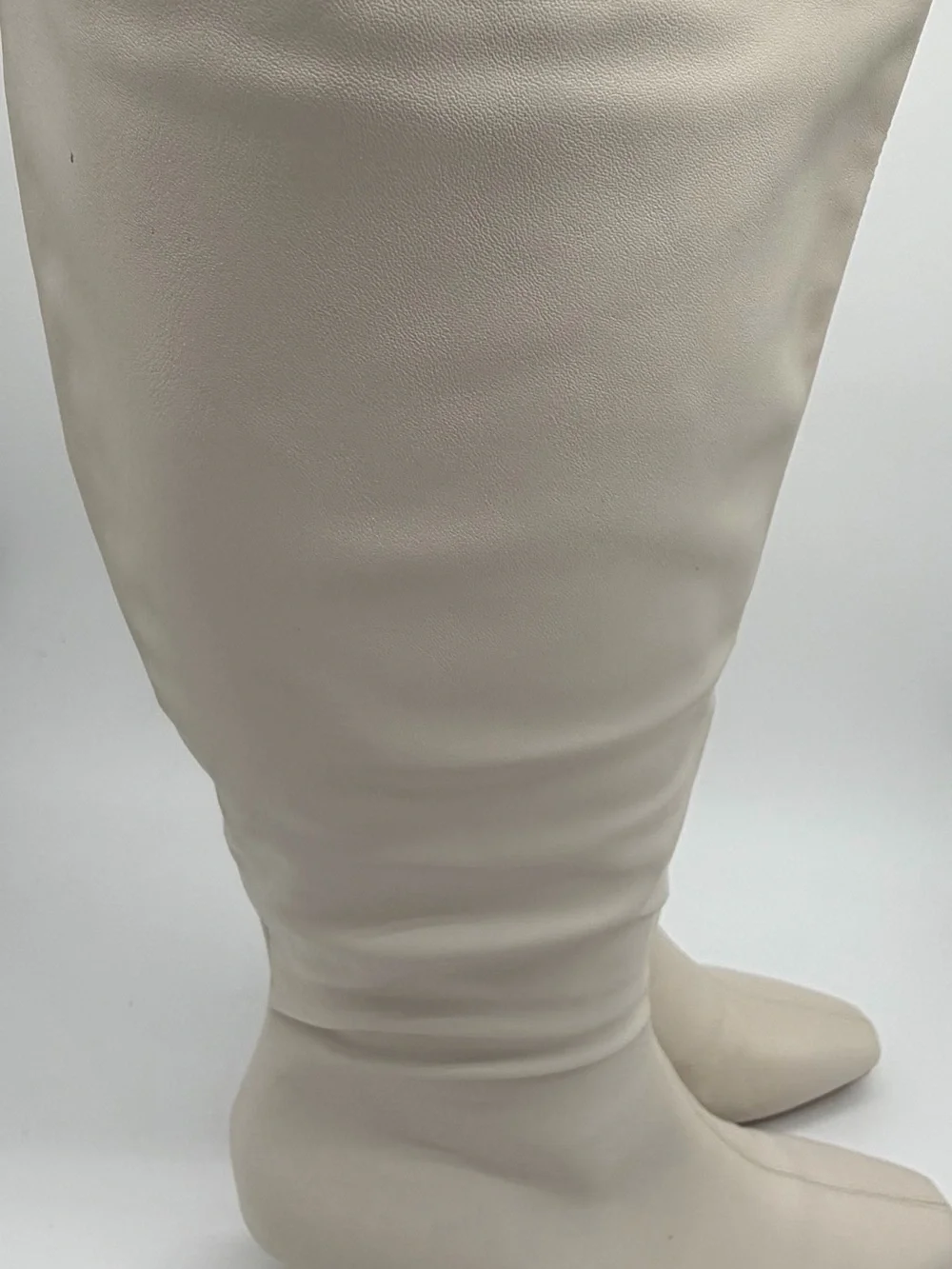 Over-the-Knee Zip Boot in Cream